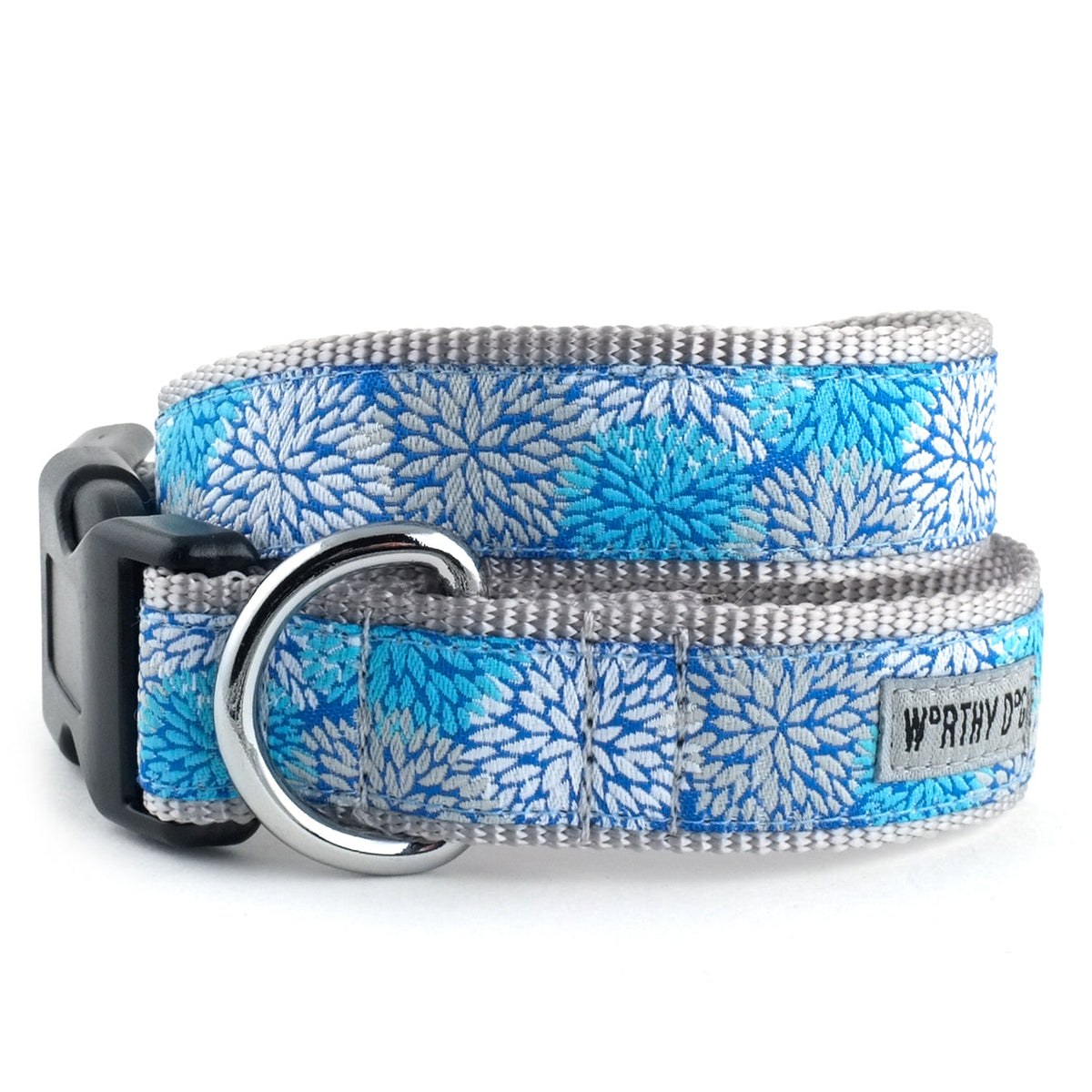 Mum's the Word Dog Collar – Blue, Sizes XS–XL