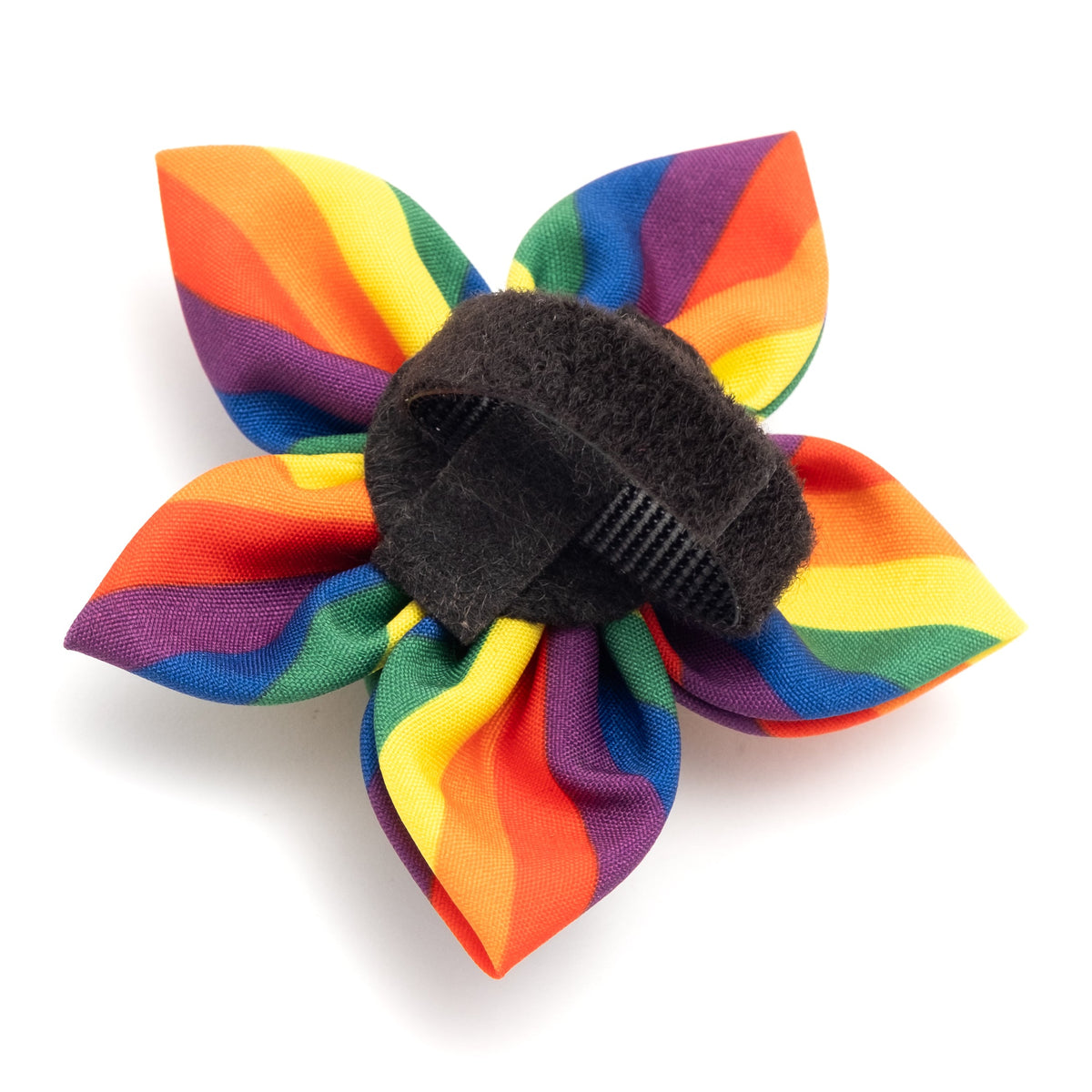 Rainbow Dog Flower – Polyester, Multicolored, Sizes S, L