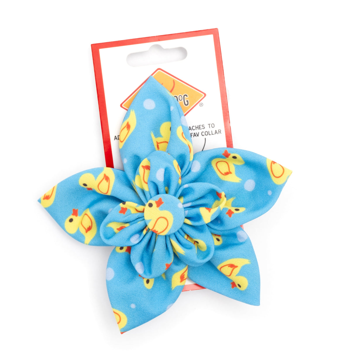 Rubber Duck Dog Flower – Polyester, Blue, Sizes S, L