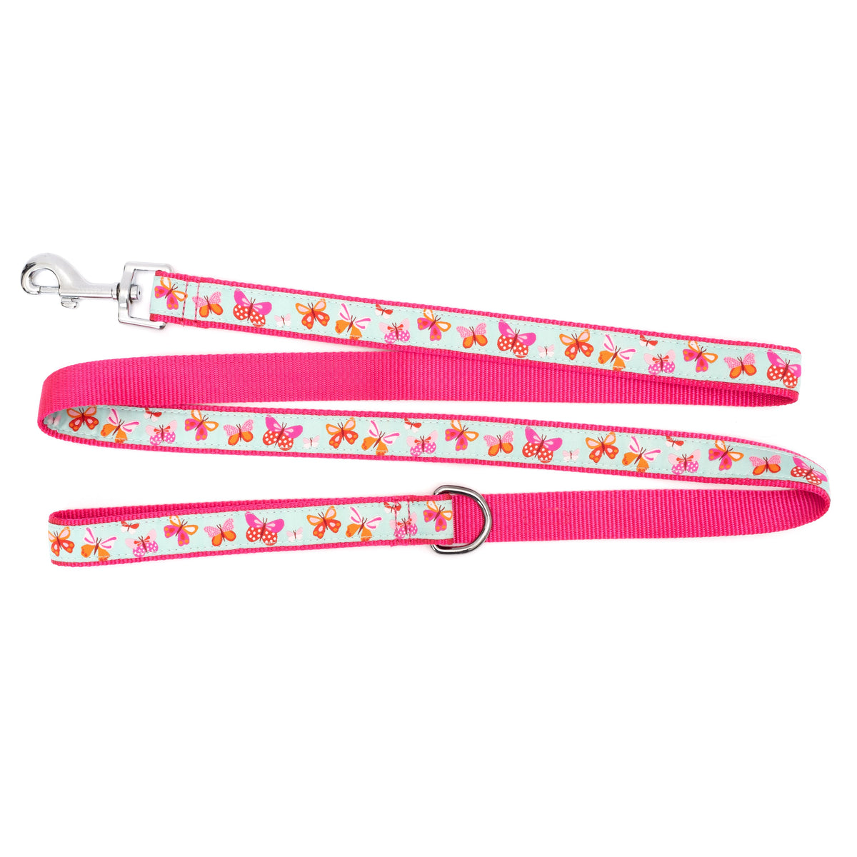 Butterfly ribbon and pink nylon webbing