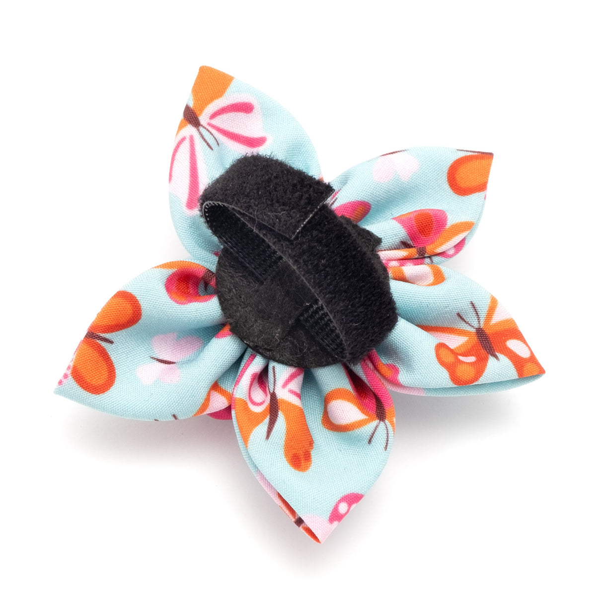 Butterflies Dog Flower – Polyester, Pale Blue, Sizes S, L