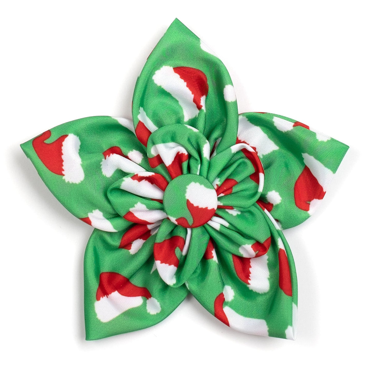 Santa Hats Dog Flower – Polyester, Green, Sizes S, L