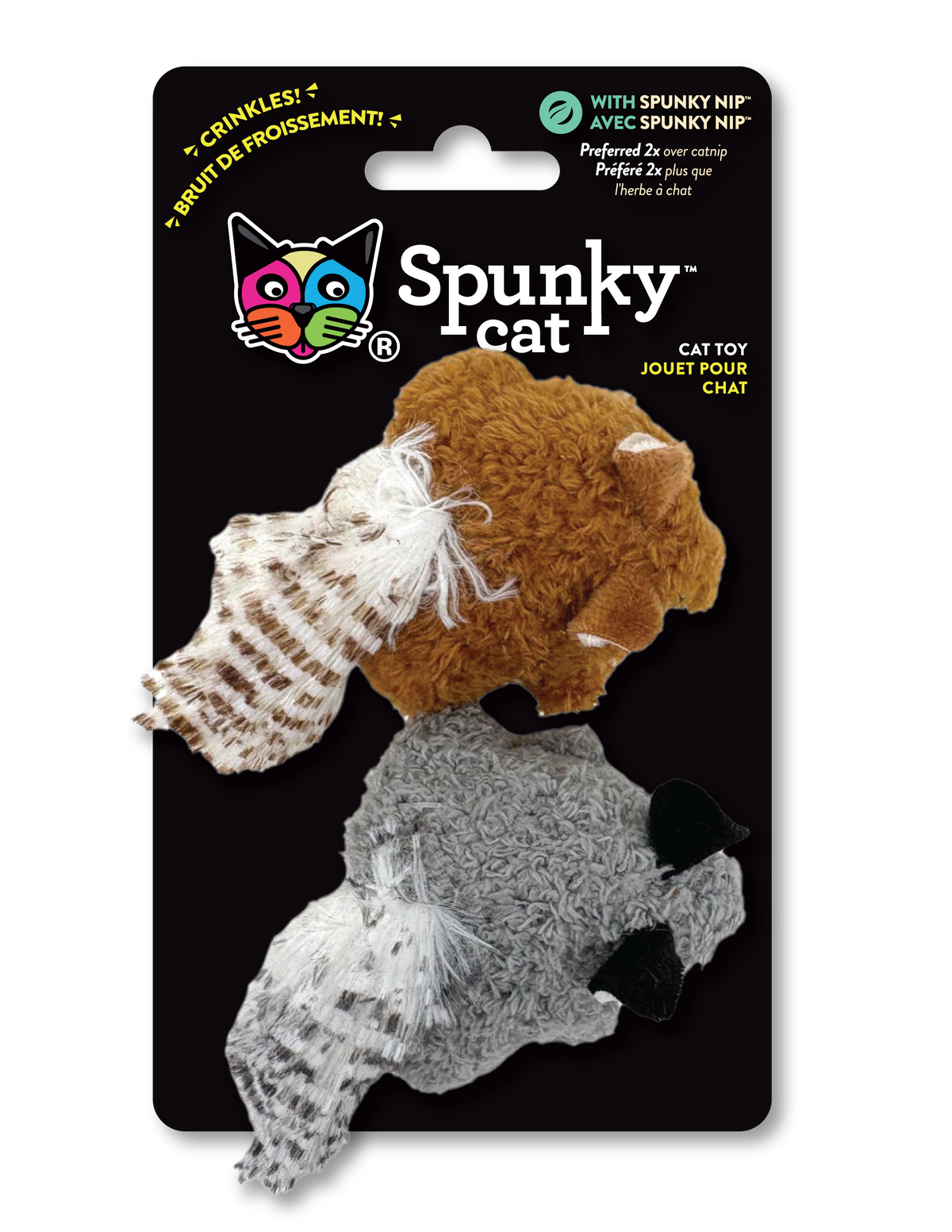 Spunky Pup Cat – Plush Toy, Spunky Mice 2pk