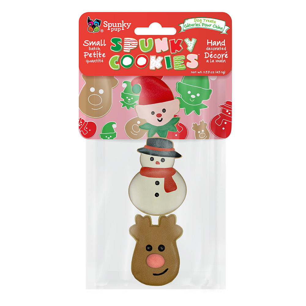 Spunky Pup Holiday Frosted Cookies – Elf, Reindeer, Snowman