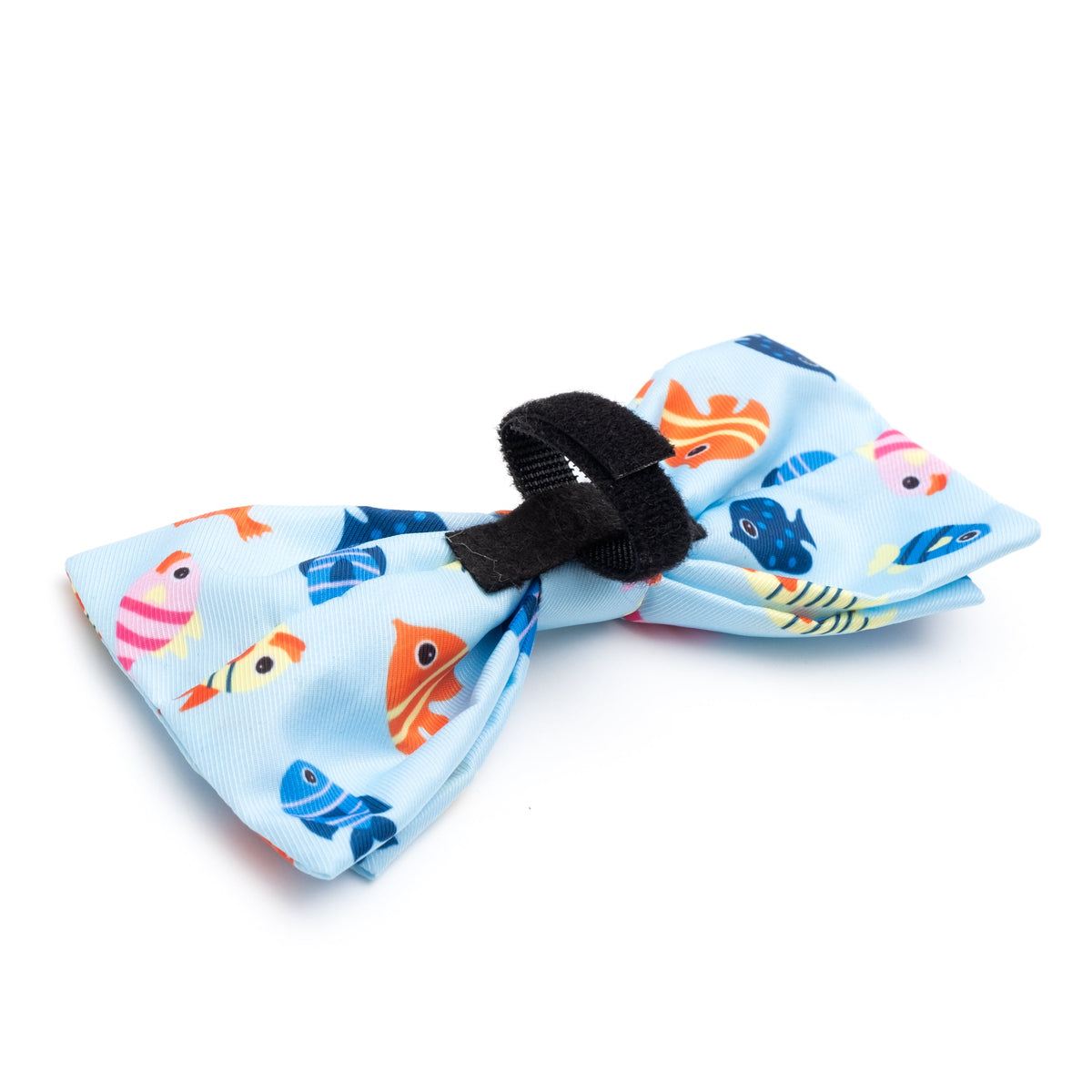 Fishy II Dog Bow Tie – Polyester, Blue, Sizes S, L