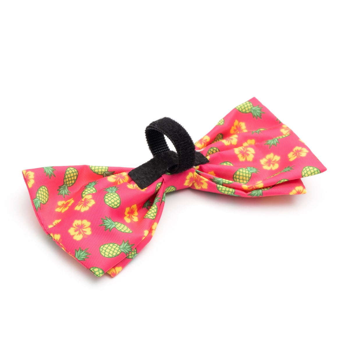 Pineapples Dog Bow Tie – Polyester, Pink, Sizes S, L