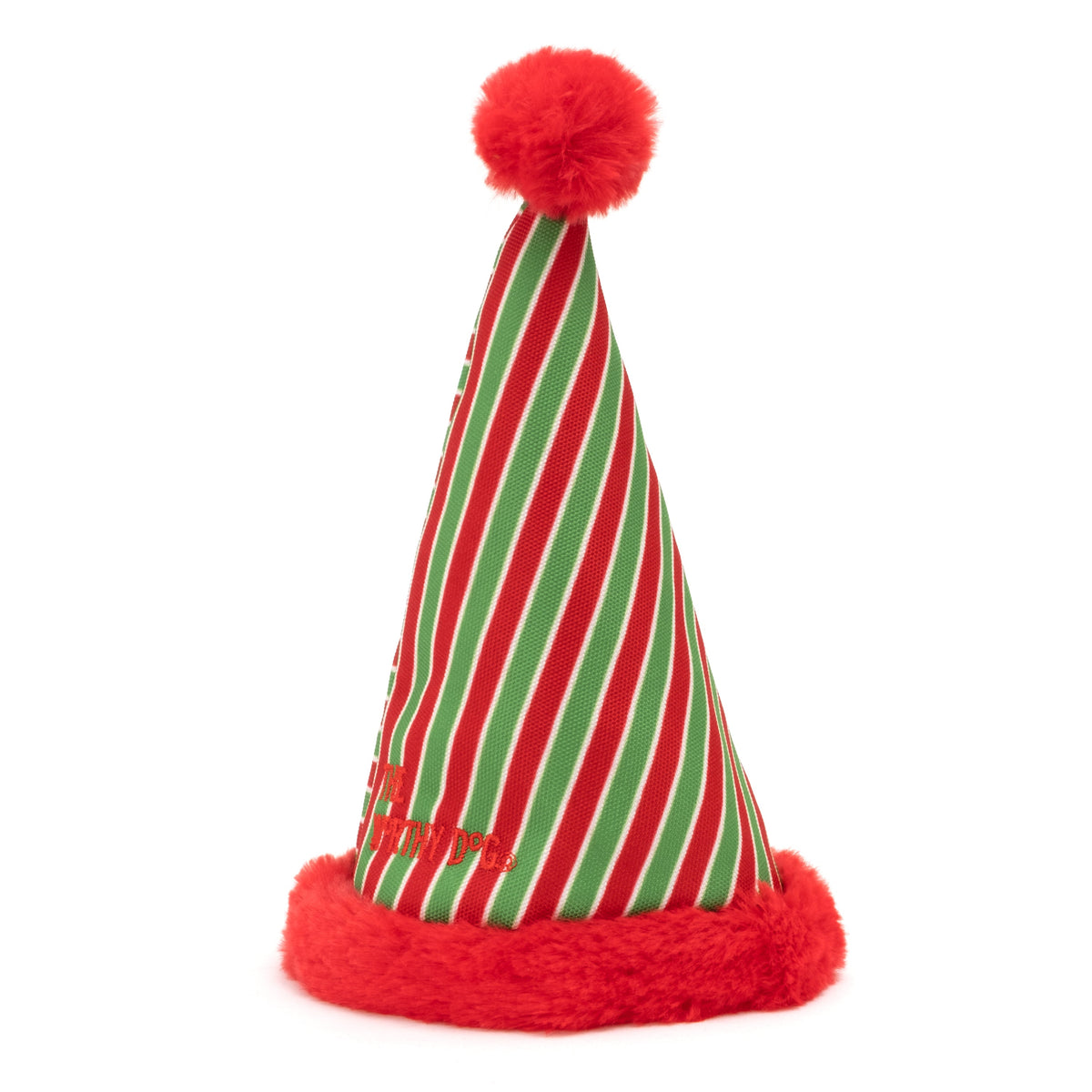 Holiday Pawty Party Dog Hat – Nylon, Red, Sizes S, L