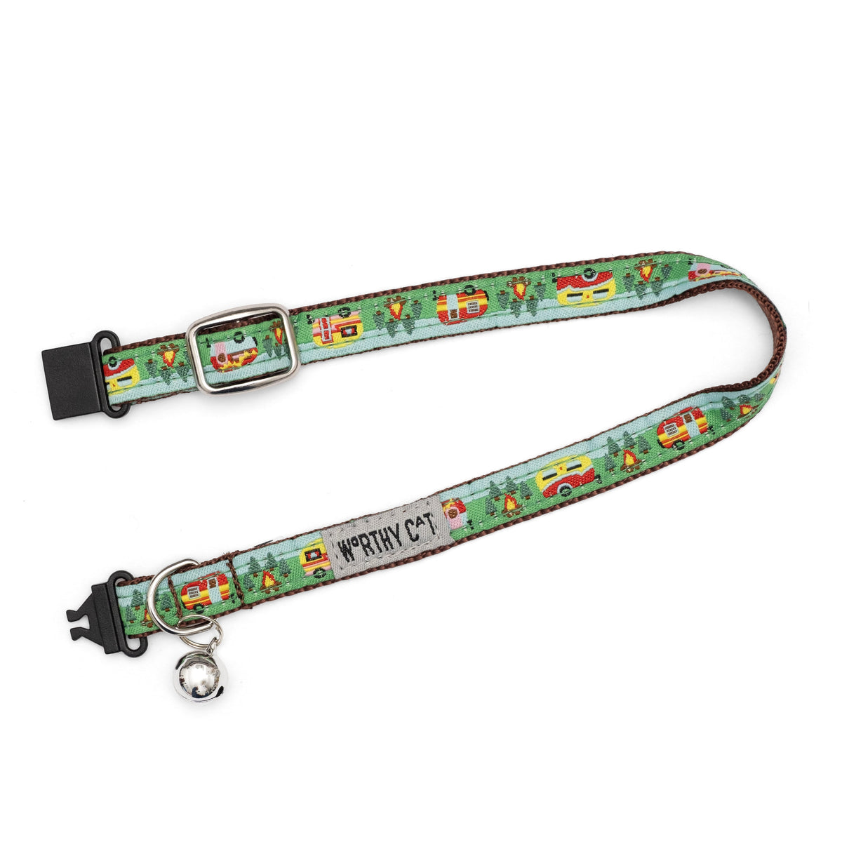 Happy Camper Cat Collar – Multicolored, Size One Size