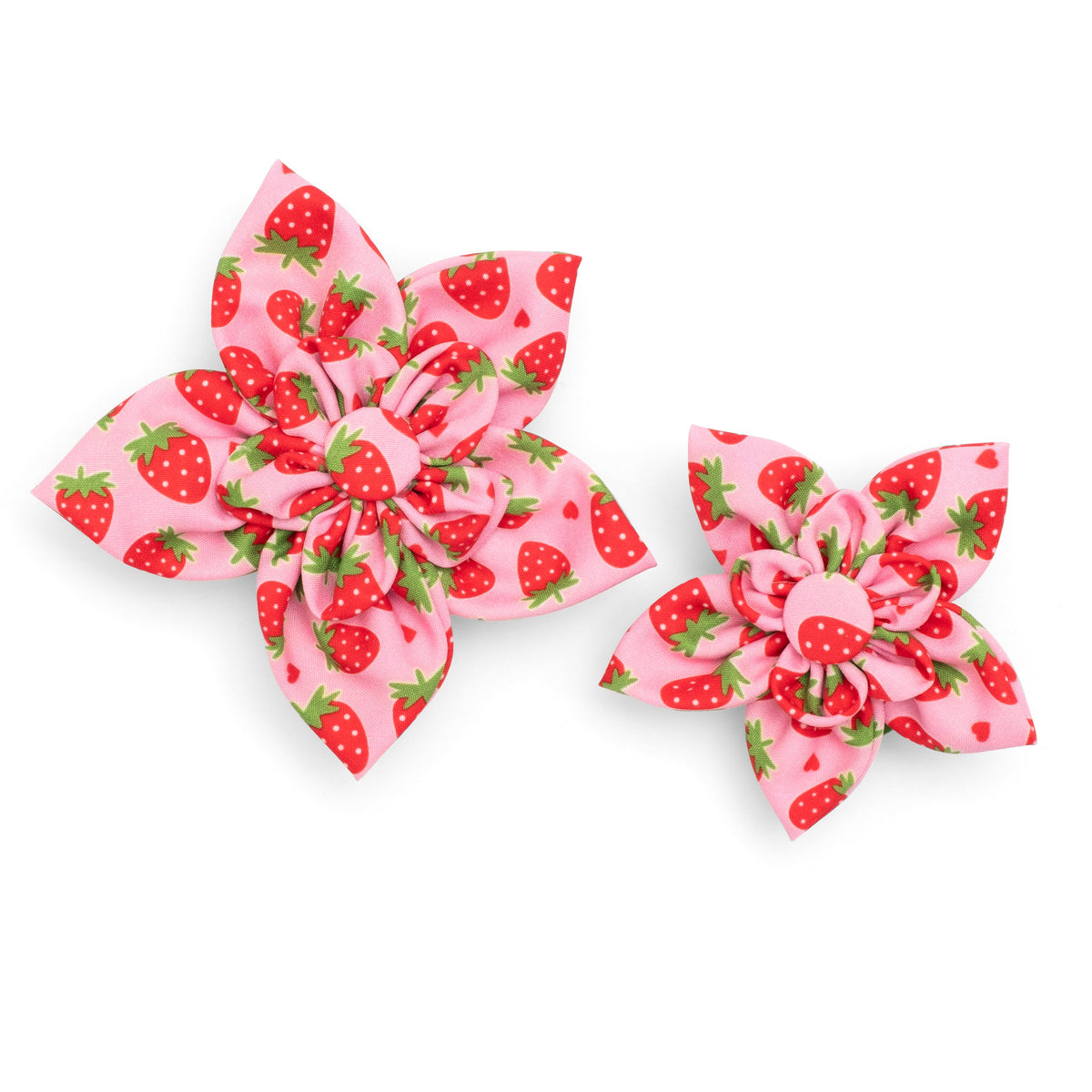 Strawberries Dog Flower – Polyester, Pink, Sizes S, L
