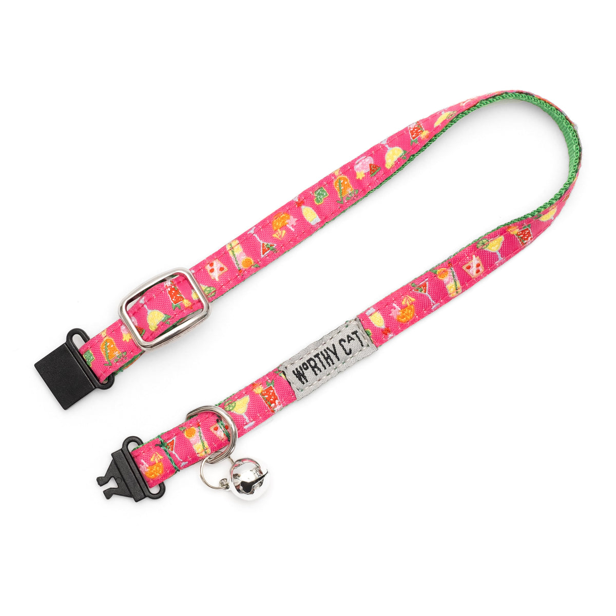 Summer Cheer Cat Collar – Fuchsia, Size One Size