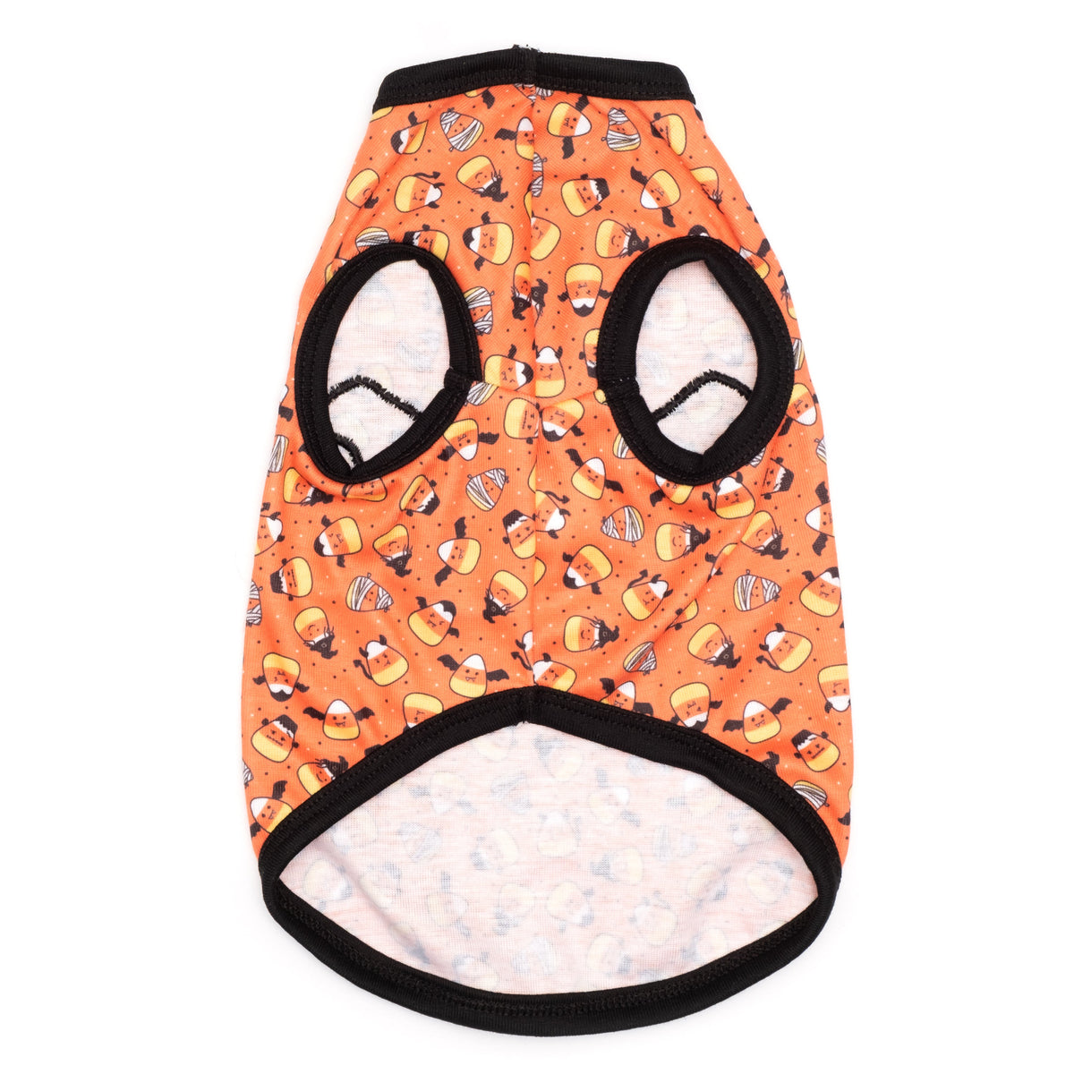 Candy Corn Ghouls Dog Tank Top – Polyester, Orange, Sizes XS–XXL