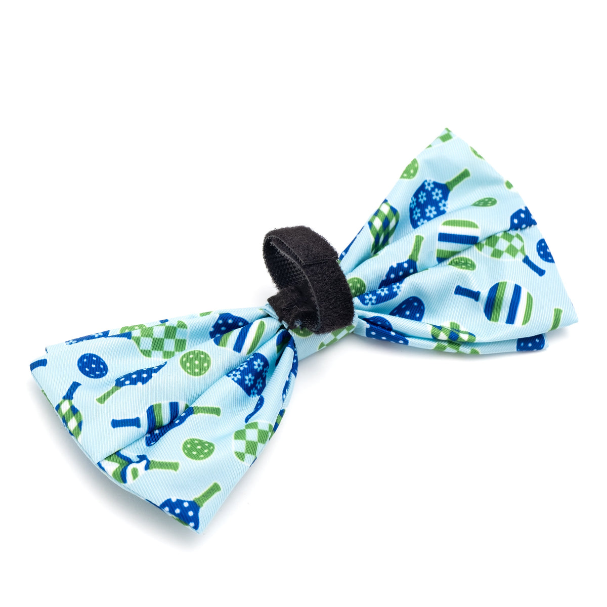 Pickleball Dog Bow Tie – Polyester, Blue, Sizes S, L