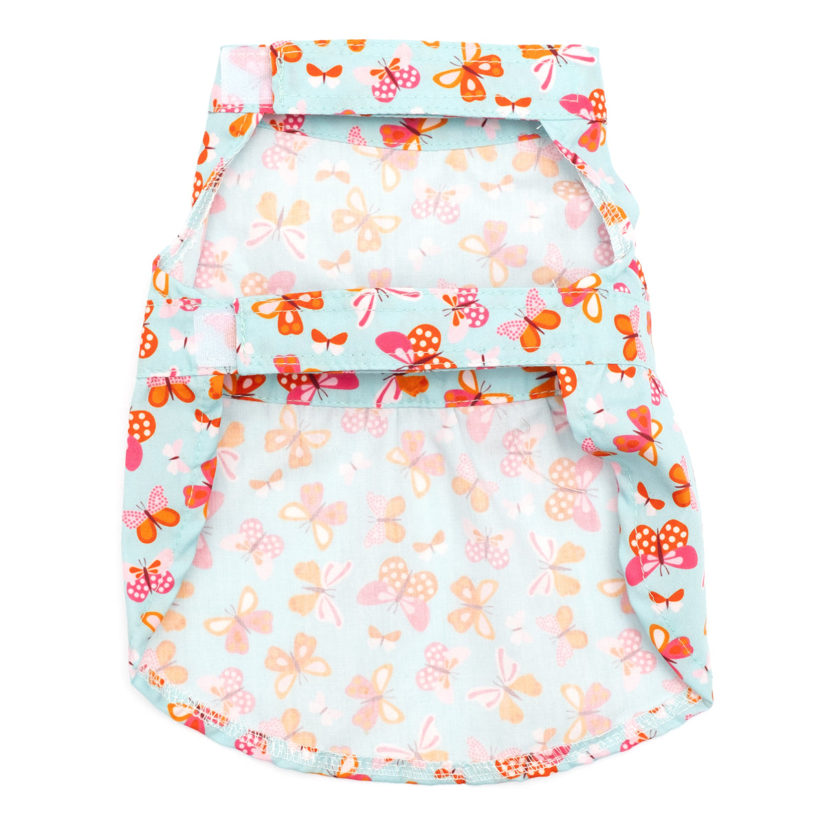 Butterfly Dog Dress – Polyester, Blue, Sizes XS–XXL