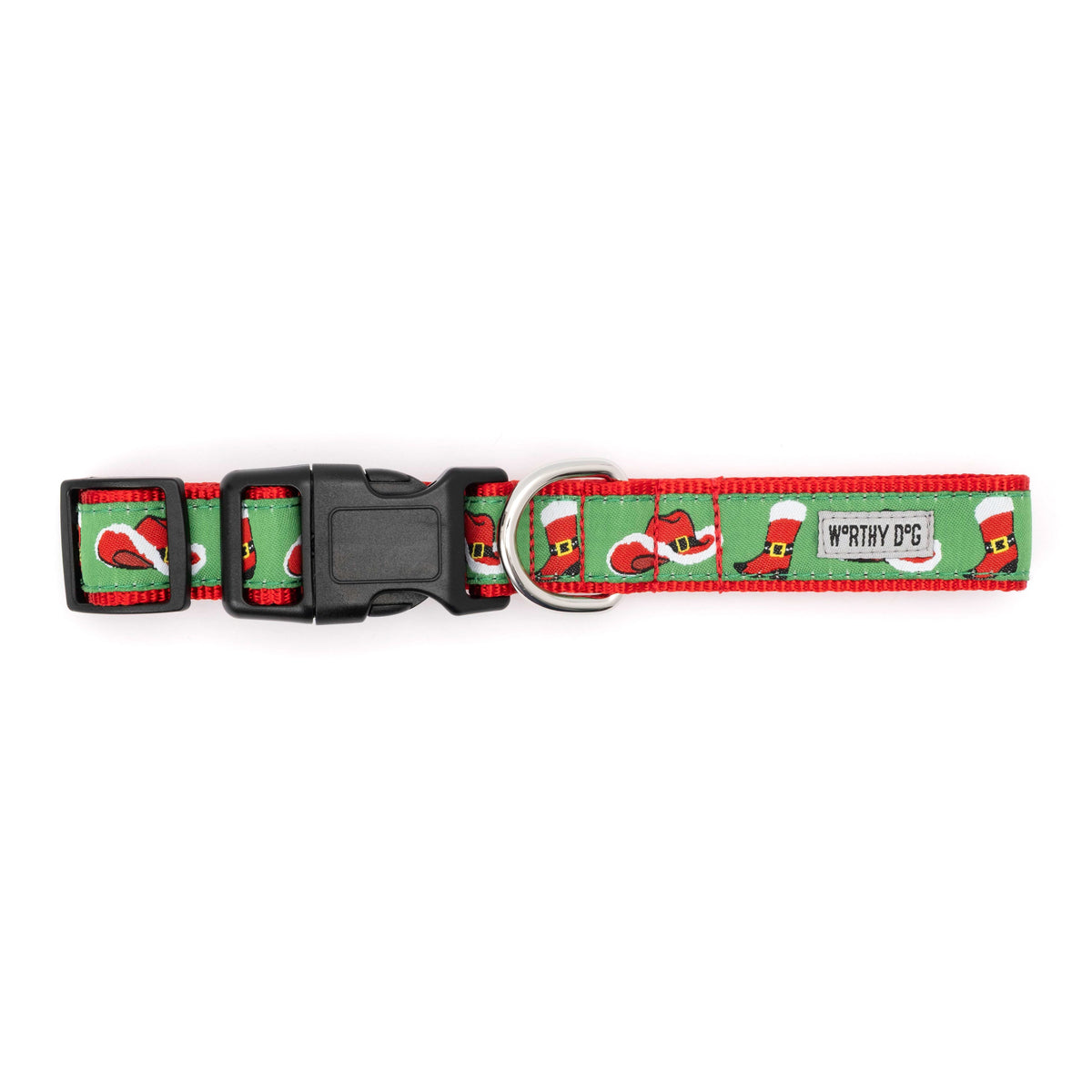 Cowboy Christmas Dog Dog Collar – Red, Sizes XS–XL
