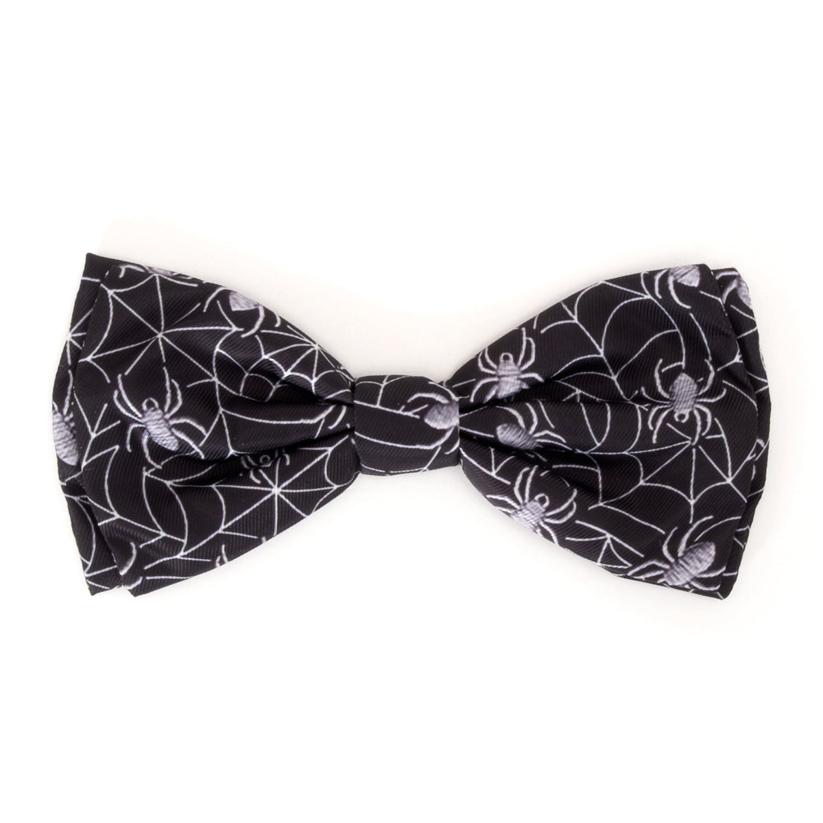 Creepy Crawler Dog Bow Tie – Polyester, Black, Sizes S, L