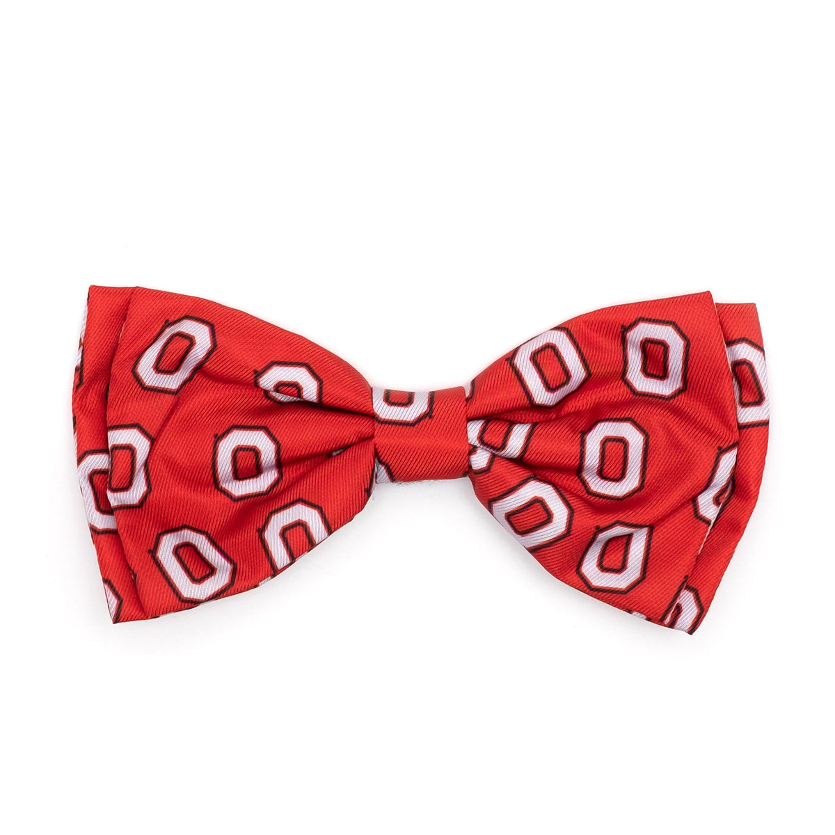 Ohio State Tossed Block O Dog Bow Tie – Polyester, Scarlet, Sizes S, L