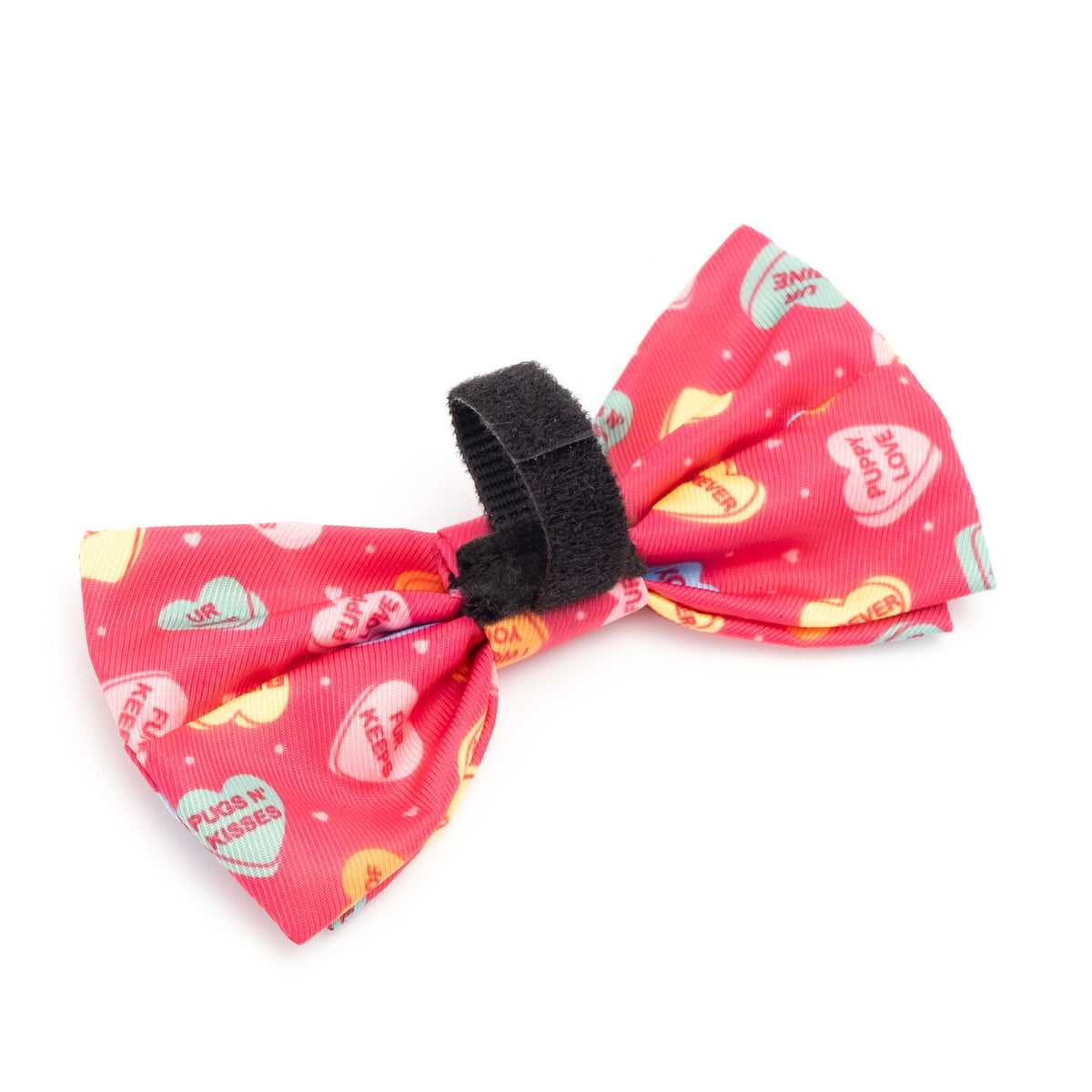 Puppy Love Dog Bow Tie – Polyester, Pink, Sizes S, L