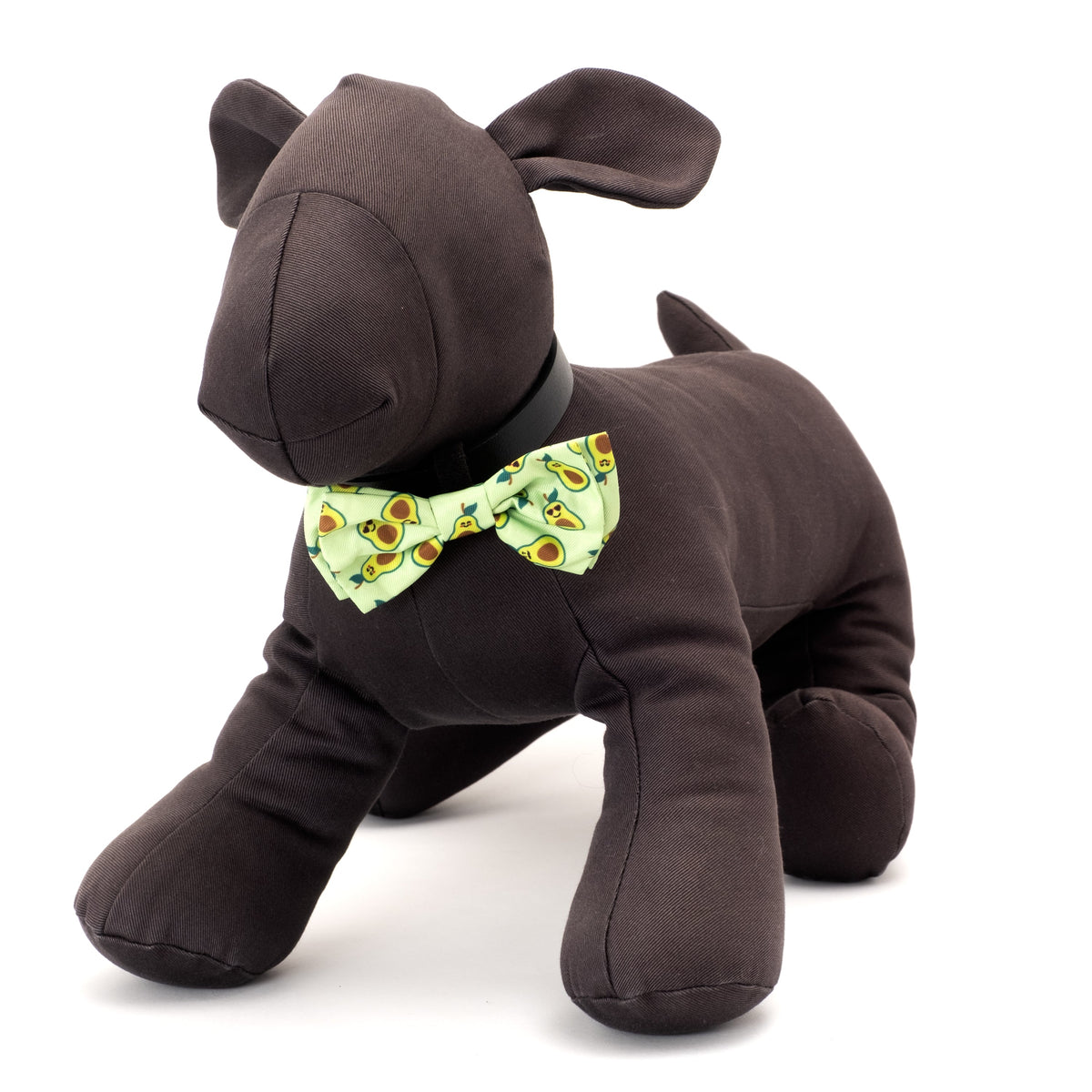 Avocados Dog Bow Tie – Polyester, Green, Sizes S, L