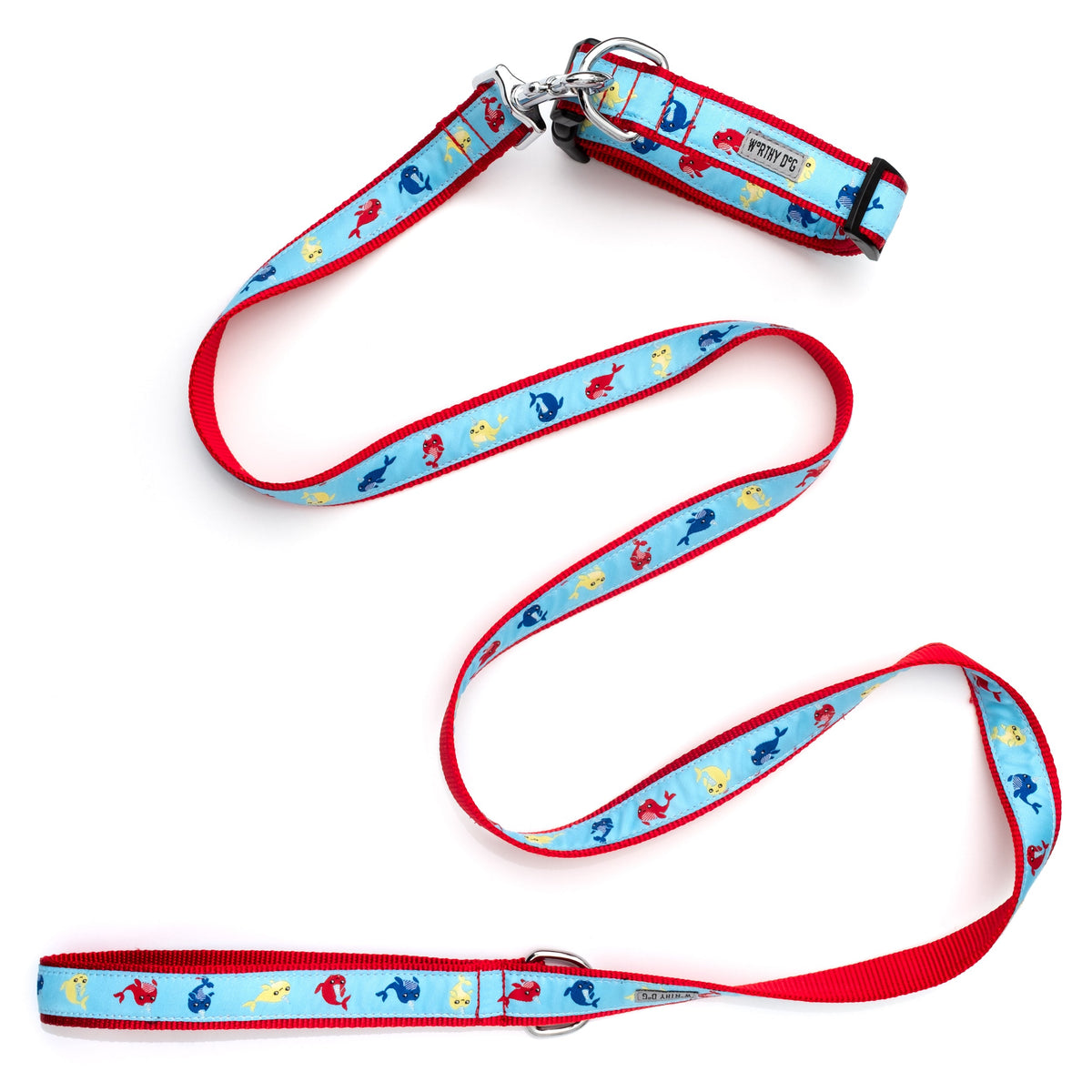 Narwhals Dog Leash – Blue, Sizes S, L