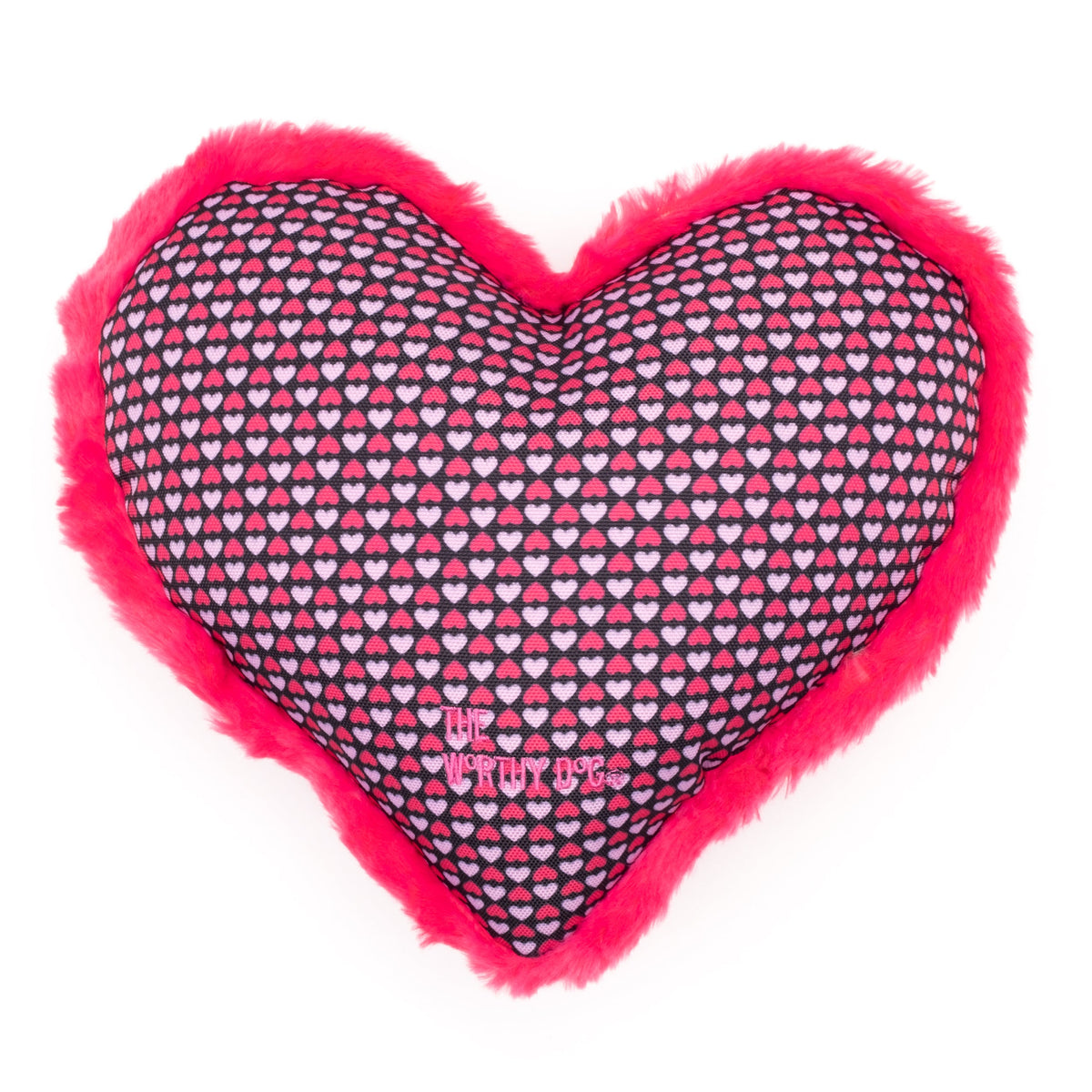 Chews Me Heart Dog Toy – Pink, Sizes S, L
