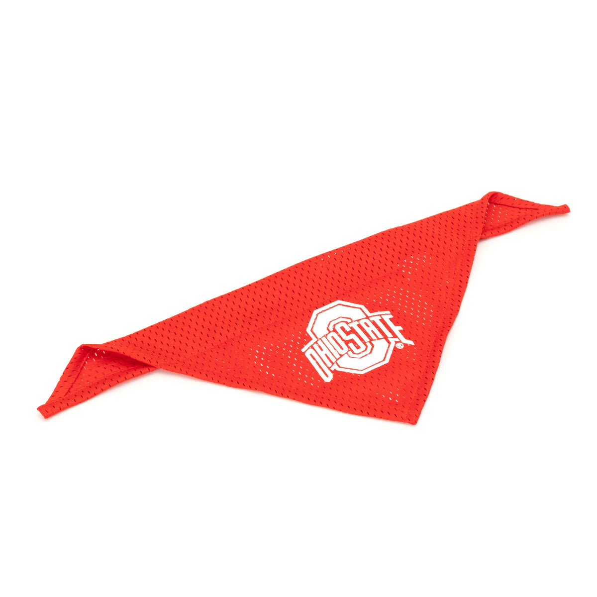 Ohio State Mesh Dog Slide-On Bandana – Polyester, Scarlet, Sizes S, L