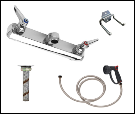 Petlift 8" Plumbing Set-Up With Hair Interceptor - Dog Grooming