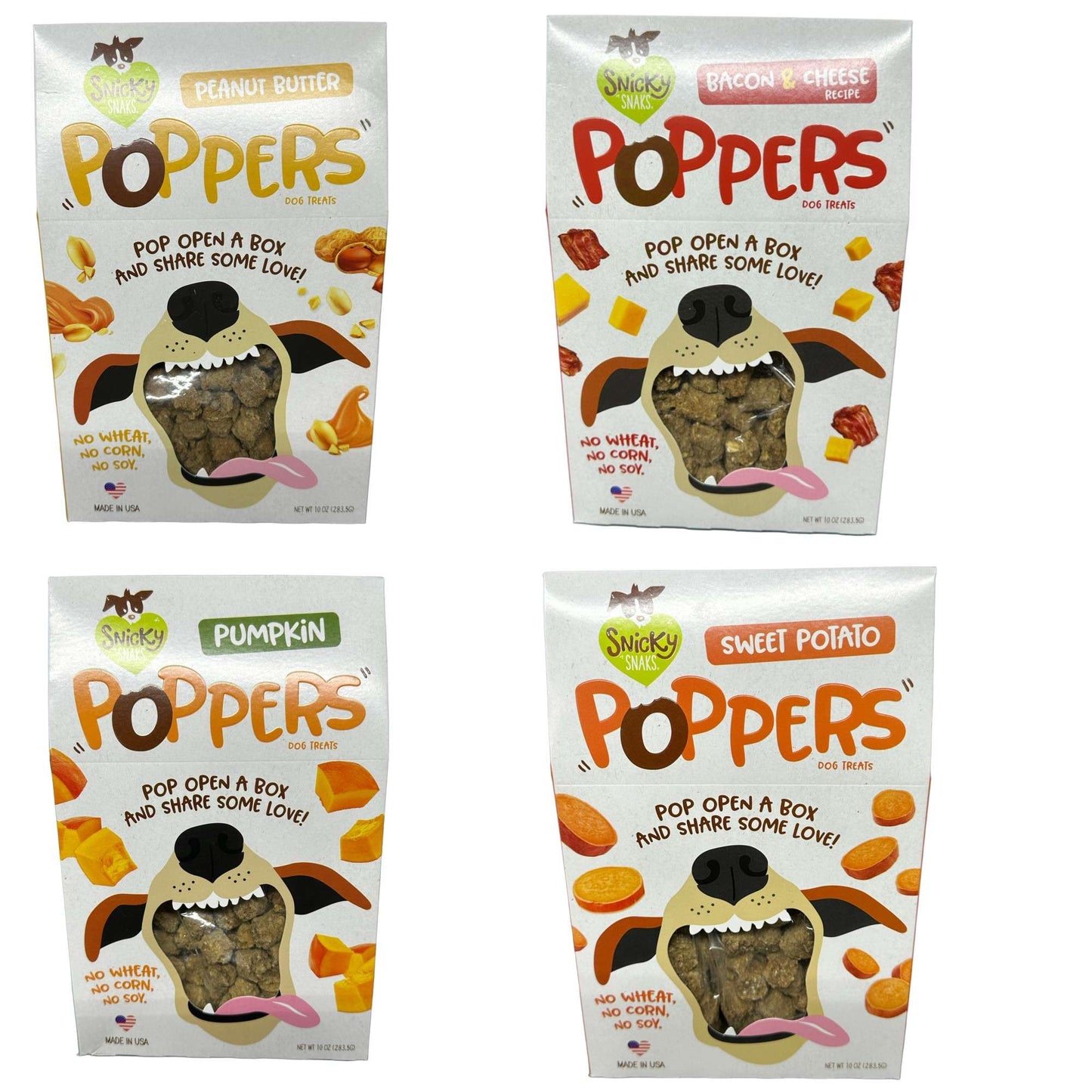 Dog Treat - Snicky Snack Poppers - 10oz