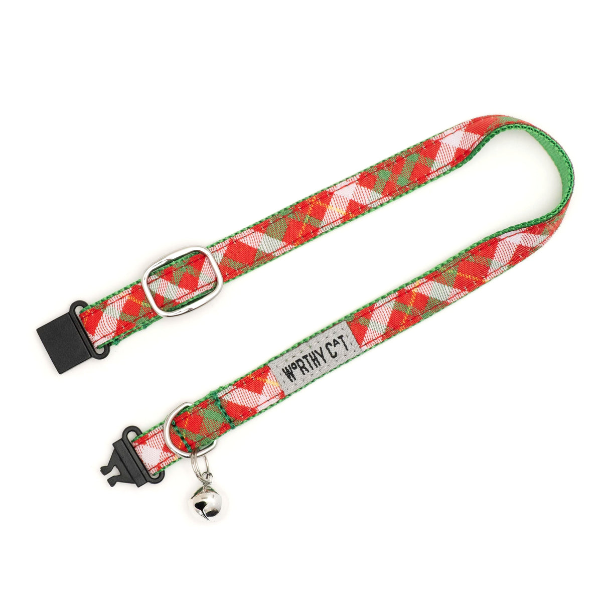 Holiday Plaid Cat Collar – Multicolored, Size One Size