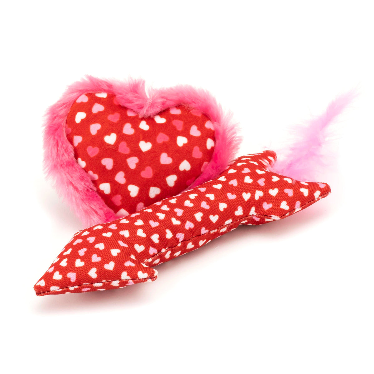 Cupid's Arrow & Heart Cat Toy Set Cat Toy – Red, Size One Size