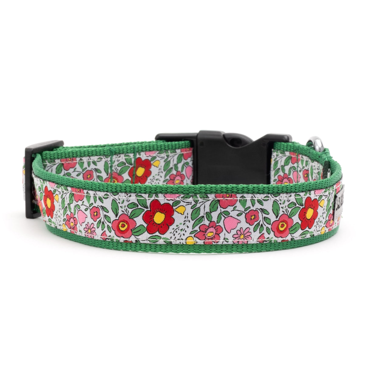 Spring Garden Dog Collar – Coral, Sizes XS–XL
