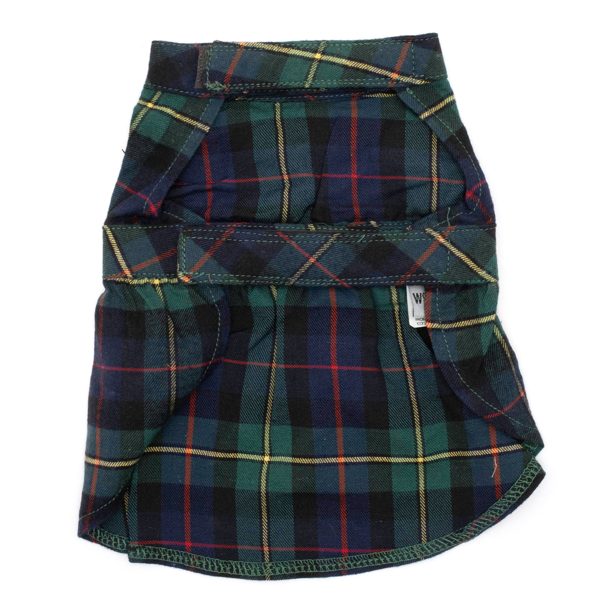 MacLeod Tartan Dog Dress – Cotton, Black Multicolored, Sizes XS–XXL