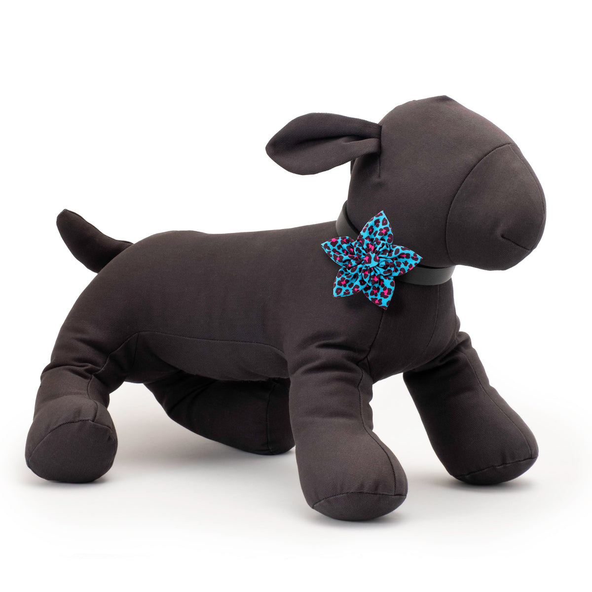 Leopard Dog Flower – Polyester, Tan, Pink & Teal, Sizes S, L