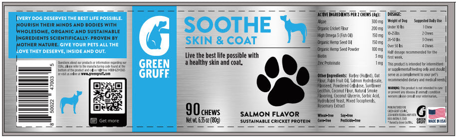 Green Gruff Soothe Skin & Coat Support - 90ct - Dog Health - Image 2