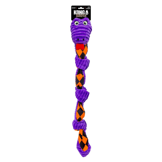 KONG Halloween Knots Snake Dog Toy - Purple, Medium/Large