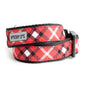 Bias Plaid Dog Collar – 5 colours, Sizes XS–XL