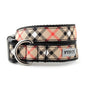 Bias Plaid Dog Collar – 5 colours, Sizes XS–XL