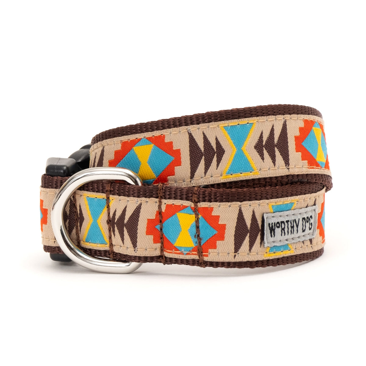 Santa Fe Dog Collar – Tan, Sizes XS–XL