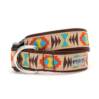 Santa Fe Dog Collar – Tan, Sizes XS–XL