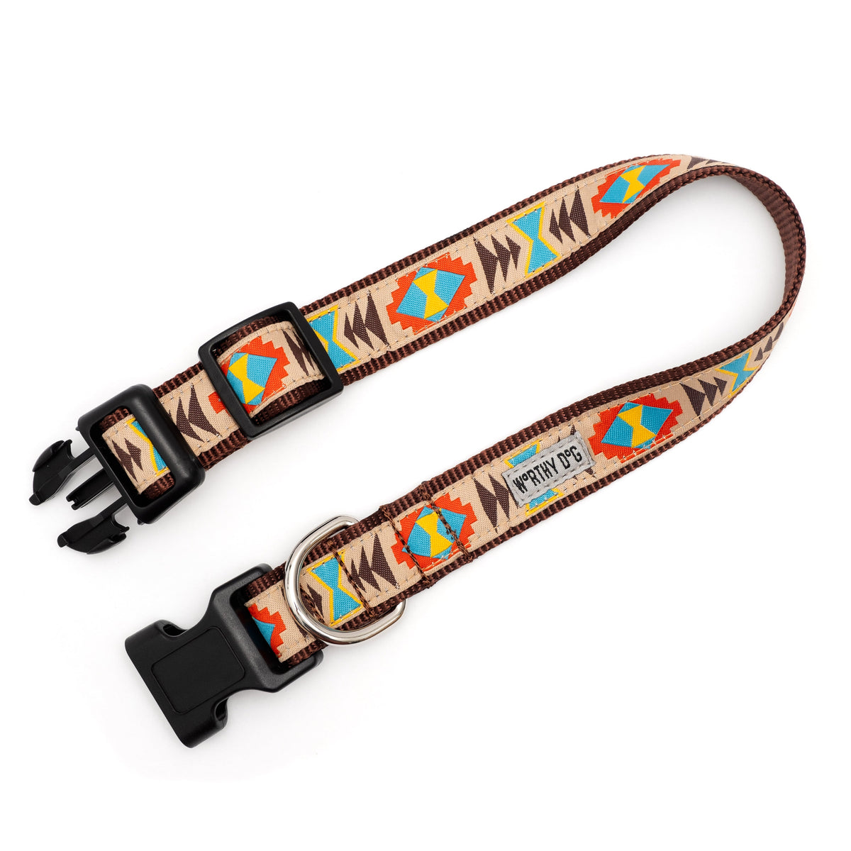 Santa Fe Dog Collar – Tan, Sizes XS–XL