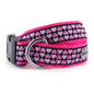 Hearts Dog Collar – Black, Sizes XS–XL