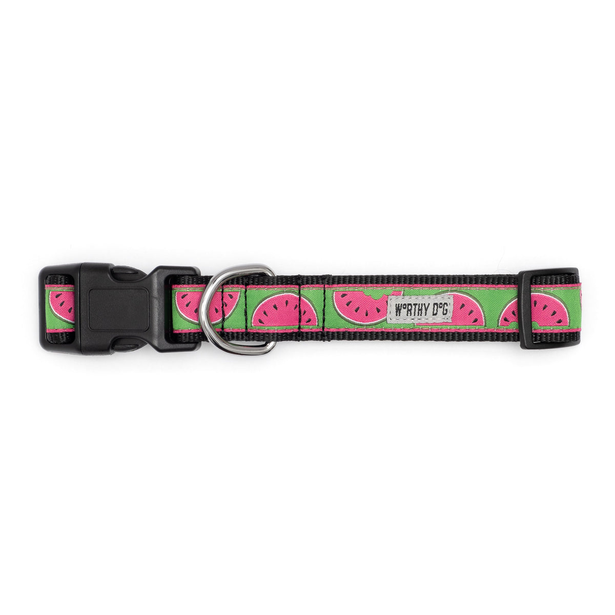 Watermelon Dog Collar – Green, Sizes XS–XL