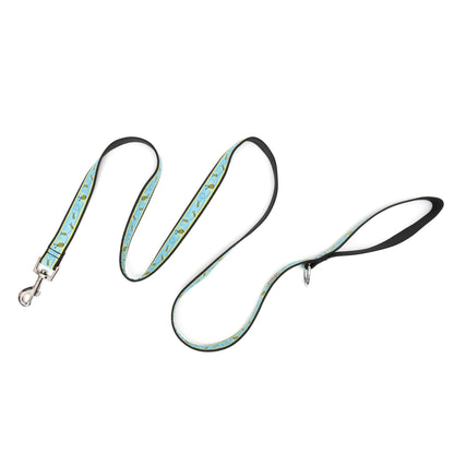 Blue bee leash extended
