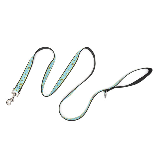 Blue bee leash extended