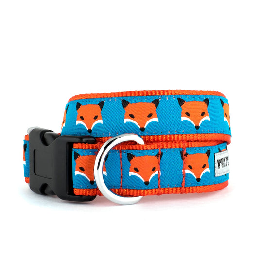 Foxy Dog Collar – Blue, Sizes XS–XL