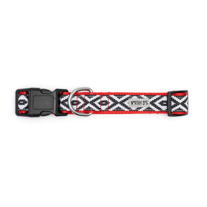Kilim Dog Collar – Black/White, Sizes XS–XL