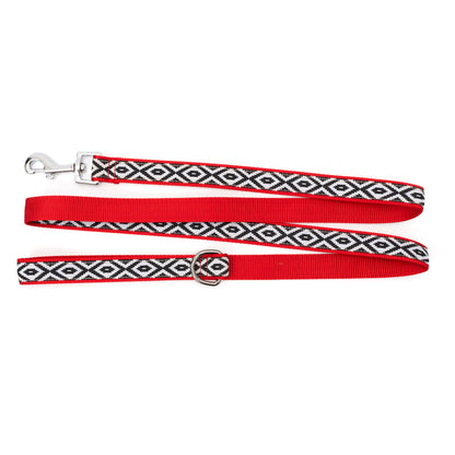 Kilim Dog Leash – Black/White, Sizes S, L
