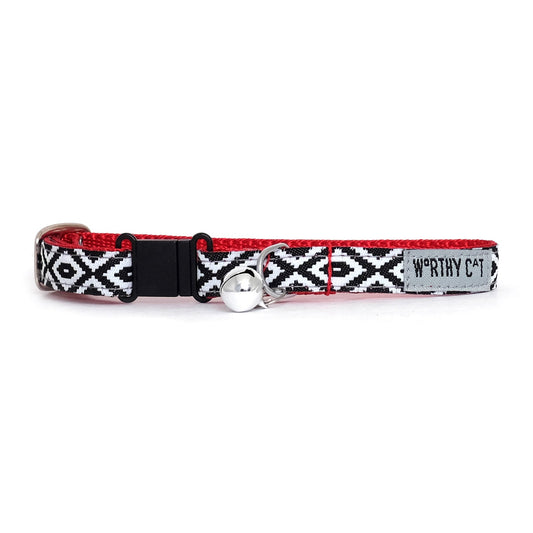 Kilim Cat Collar – Black/White, Size One Size
