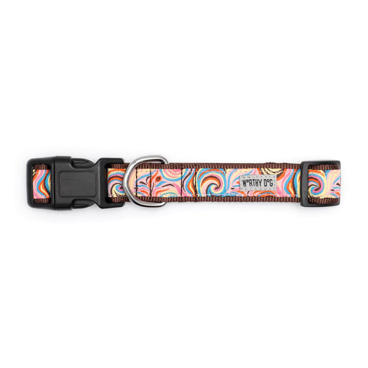 Swirly Dog Collar – Pink, Sizes XS–XL