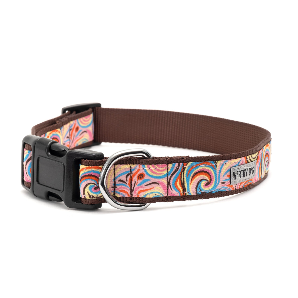Swirly Dog Collar – Pink, Sizes XS–XL
