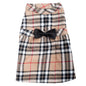 Tan Plaid Dog Dress – Cotton, Tan, Sizes XS–XXL